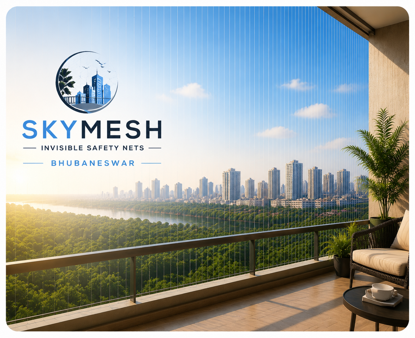 SkyMesh Invisible Safety Nets family and safety net protection